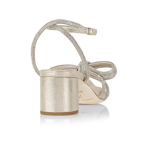 Loeffler Randall Mikel Bow Sandals Size 6 Crystal Rhinestone Embellished NEW - Picture 3 of 16